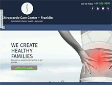 Tablet Screenshot of chiropracticfranklin.com